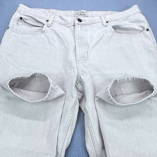 LL Bean Double L Jeans Homme 38x32 (Réel 37x32) Beige Denim Droit Classique - Photo 4/14