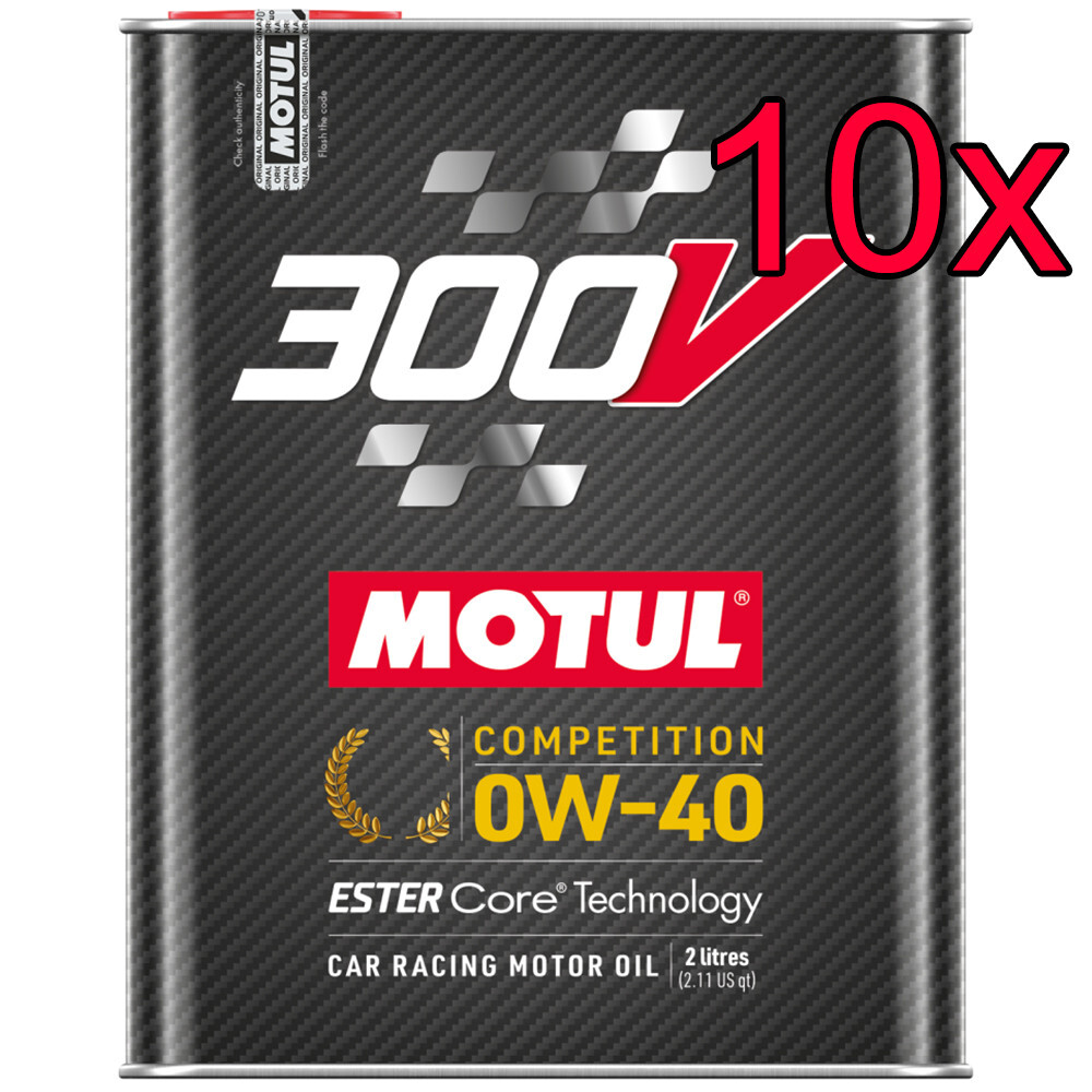 [Case of 10] Motul 300V Competition ESTER Core 0W-40 Engine Motor Oil 2L