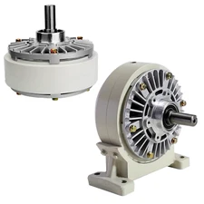 Single-Shaft Magnetic Particle Brake – 6-50N.m Torque, 24VDC, IP54 Industrial 