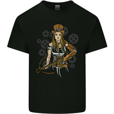 A Steampunk Woman With a Crossbow Mens Light Cotton T-Shirt
