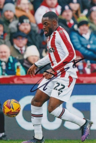 Junior Tchamadeu Hand Signed Stoke City 6x4 Photo Football Autograph 3