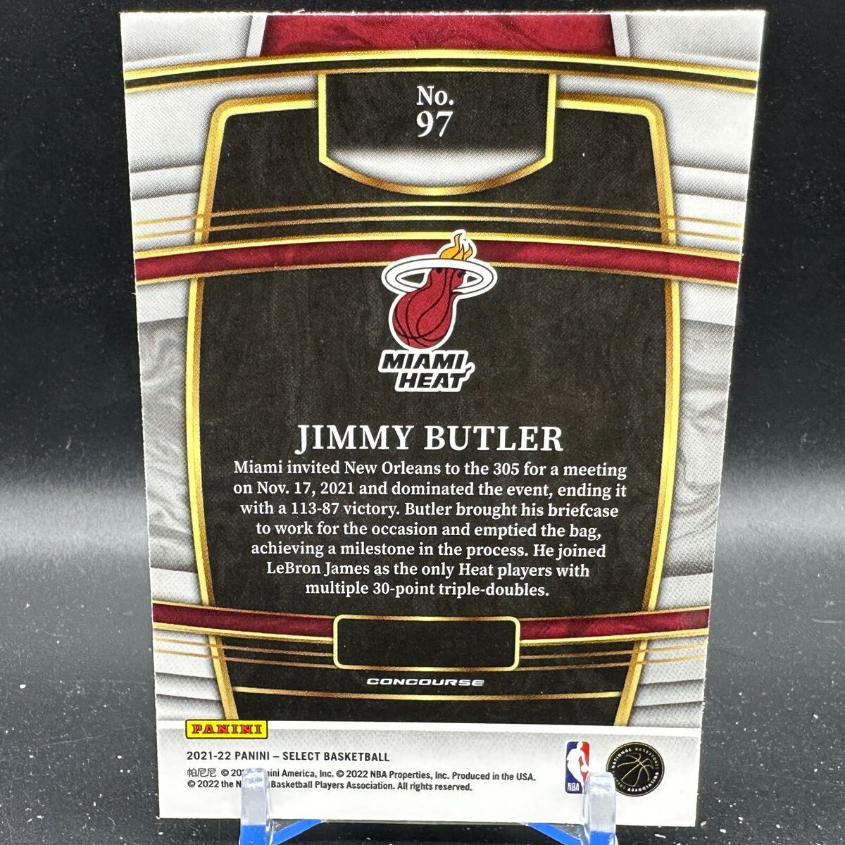 Jimmy Butler 2021-22 Panini Select Concourse Miami Heat #97 Jimmy Butler 2021-22 Panini Select Concourse Miami Heat #97