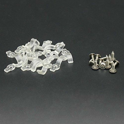 8mm 10mm Silicone Holder Clip Fixing 3528 5050 5630 RGB LED Strip Light - Picture 2 of 11