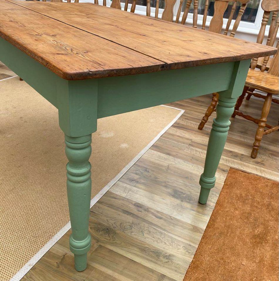 Antique Vintage Rustic Dining Kitchen Farmhouse Very Old Pine