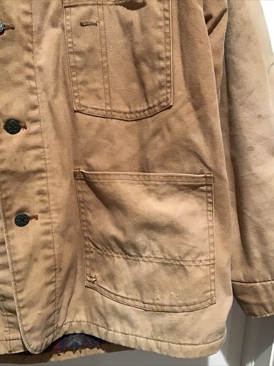 VTG OshKosh B'gosh Jacket 42R Duck Canvas Barn Chore Coat Blanket