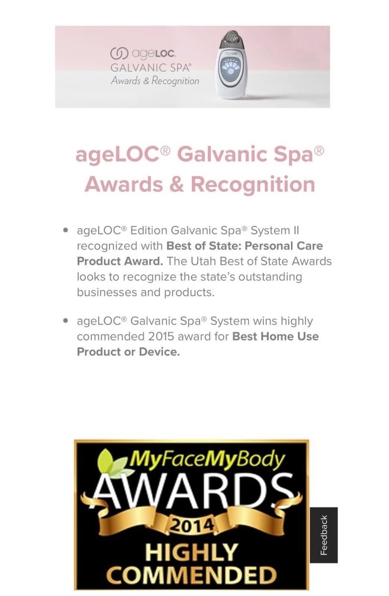 ageLOC Galvanic Spa Nu Skin NuSkin Authentic Beauty Device