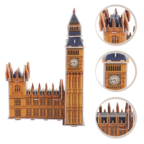 Set 4 Puzzle Architettura 3D - Bambino - Foto 4 di 12