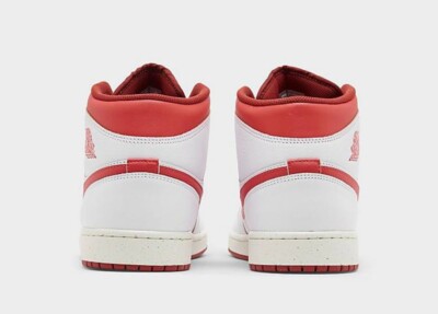 FJ3458-160) Nike Air Jordan 1 Mid SE White Lobster Dune Red Men's