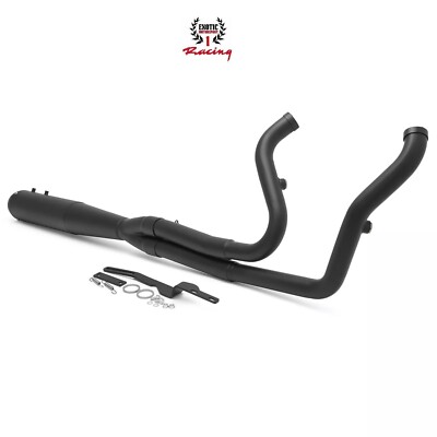 2 into 1 Full Length Exhaust Pipe for Harley Touring Road Glide King FLHR 17-up