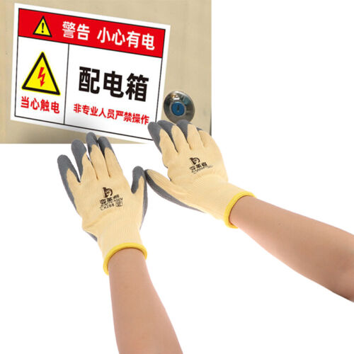 1 Pair Anti-electricity Low Voltage Protection Gloves 400v Insulating Gloves - Foto 1 di 12