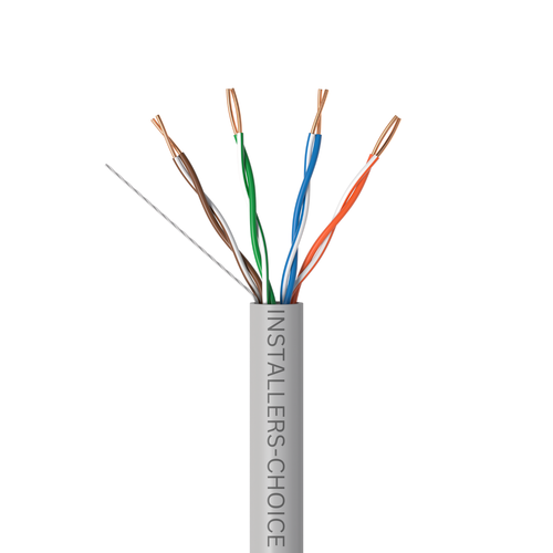 Cat5e 1000ft cable UTP Solid Gray LAN Network Ethernet RJ45 Bulk CAT5 24 AWG - Picture 3 of 3