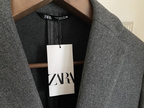 ❤️🔥ZARA Man MENS Size M COAT COMFORT KNIT Grey Brand NEW ⭐️⭐️⭐️ - Picture 17 of 19