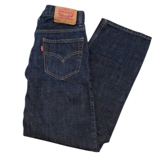 Levi’s 505 Boy’s Size 10 Regular Distressed Blue Jeans Denim Pockets Cotton