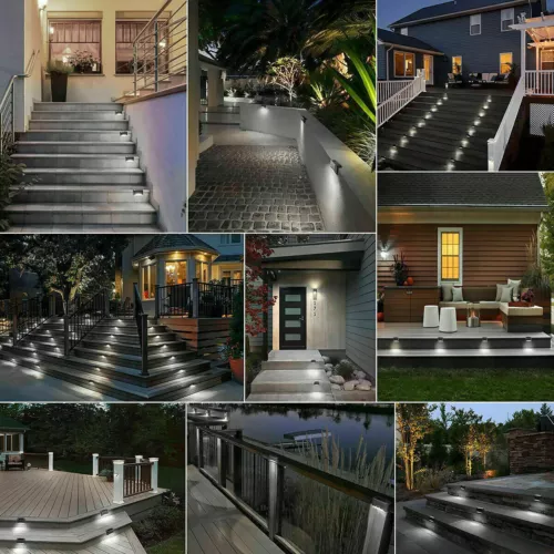 4Pcs Solar LED Bright Lights Garden Pathway Stairs Fence Outdoor Walkway Lamp - Bild 11 von 13
