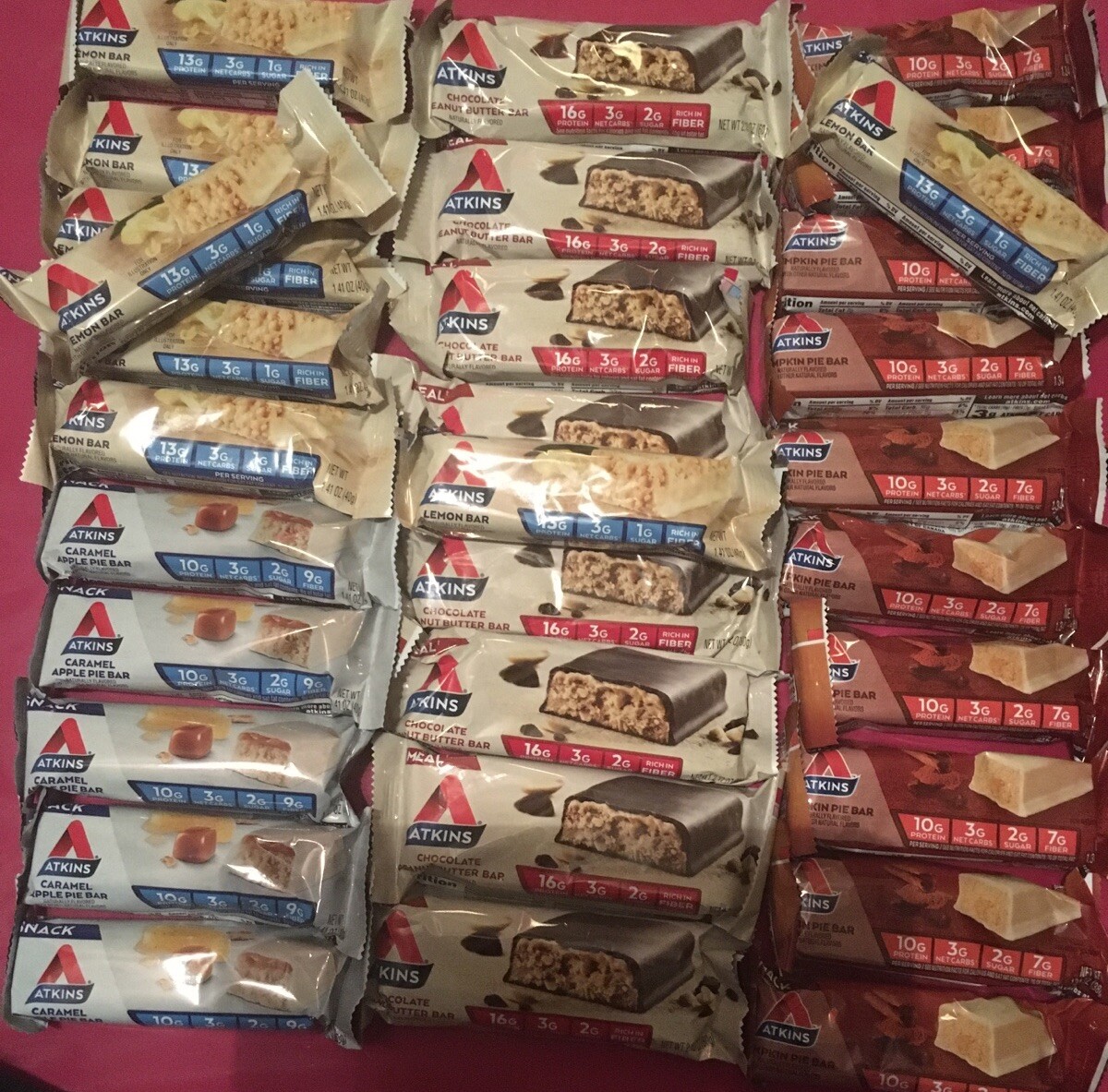 100 ATKINS Protein Bar Variety Meal Snack Bulk Mix Treat Chocolate