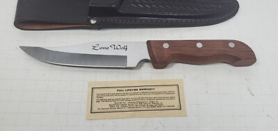 Vintage Maxam Wildlife Collection Lone Wolf Hunting Knife SKMX3