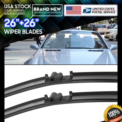 New 26''+26'' Side lock Wiper Windshield Rain Blades For 2003 - 2006 Benz SL500