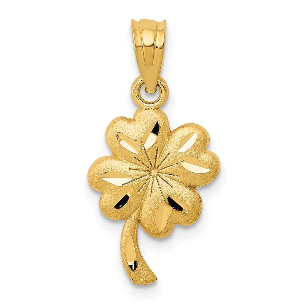 14k Yellow Gold Satin Finish Small Diamond-Cut Dragonfly Pendant 14k Yellow Gold Satin Finish Small Diamond-Cut Dragonfly Pendant