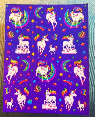 Vintage Lisa Frank Markie Moon S383 Stickers Sheet RARE !