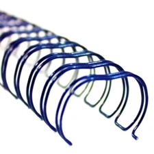 Double Loop Wire Binding Supplies, 3:1 Pitch 9/16" Diameter Blue (100 pcs)