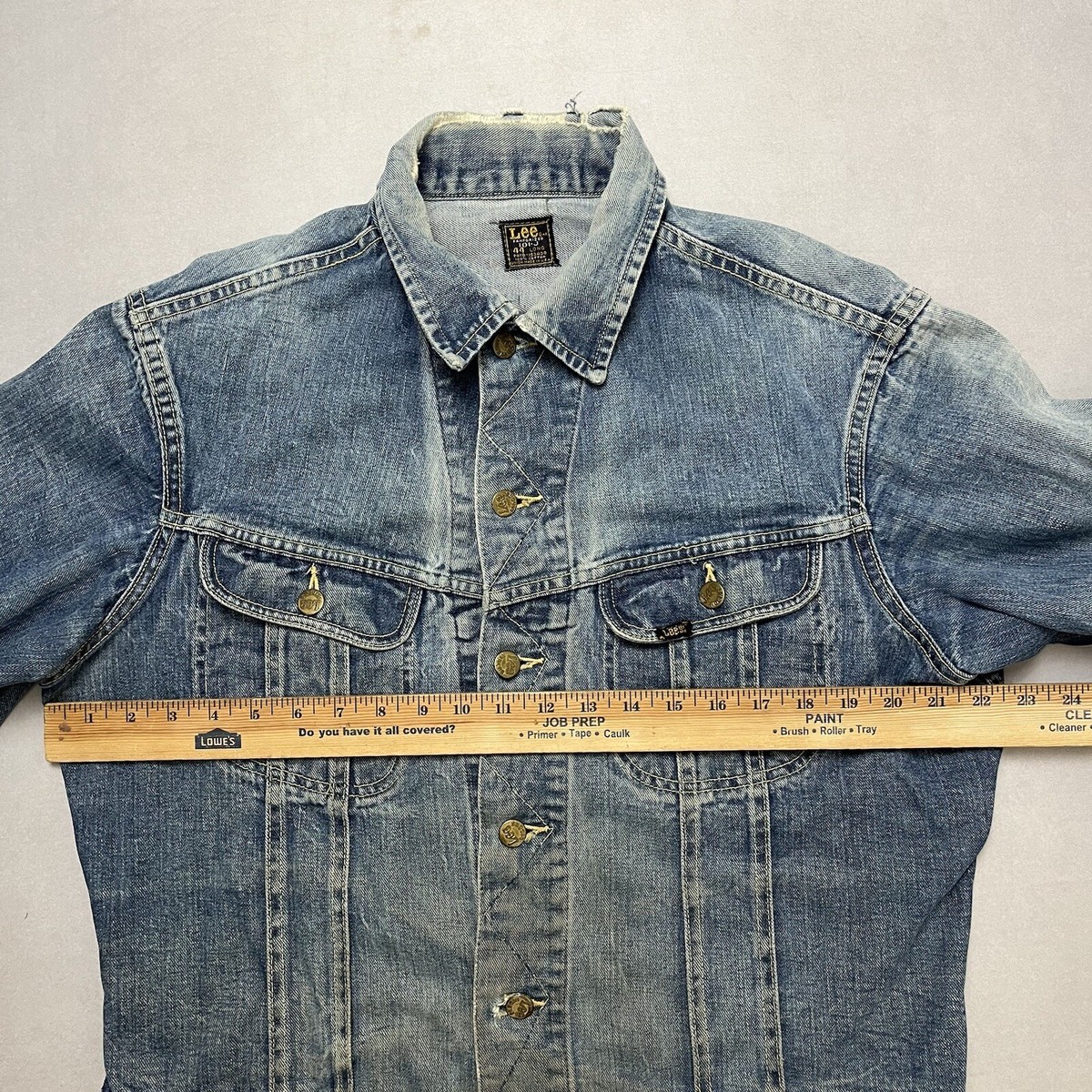 Vintage 60s LEE 101-J Sanforized Denim Trucker Jacket Distressed USA Made |  eBay