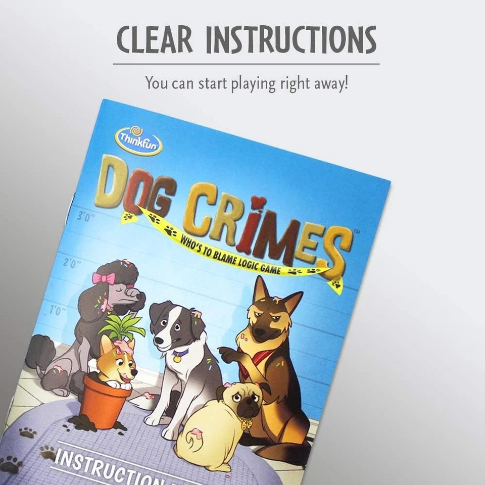 《NEW》ThinkFun Dog Crimes Logic Game - Engaging Brainteaser for Kids and Adults - Image 4 of 4