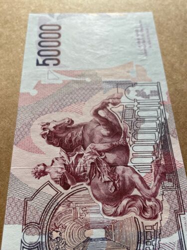 Italy UNC / FDS 50000 & 100000 Lire BERNINI, CARAVAGGIO 1° Type “B” , "D" - Picture 3 of 6