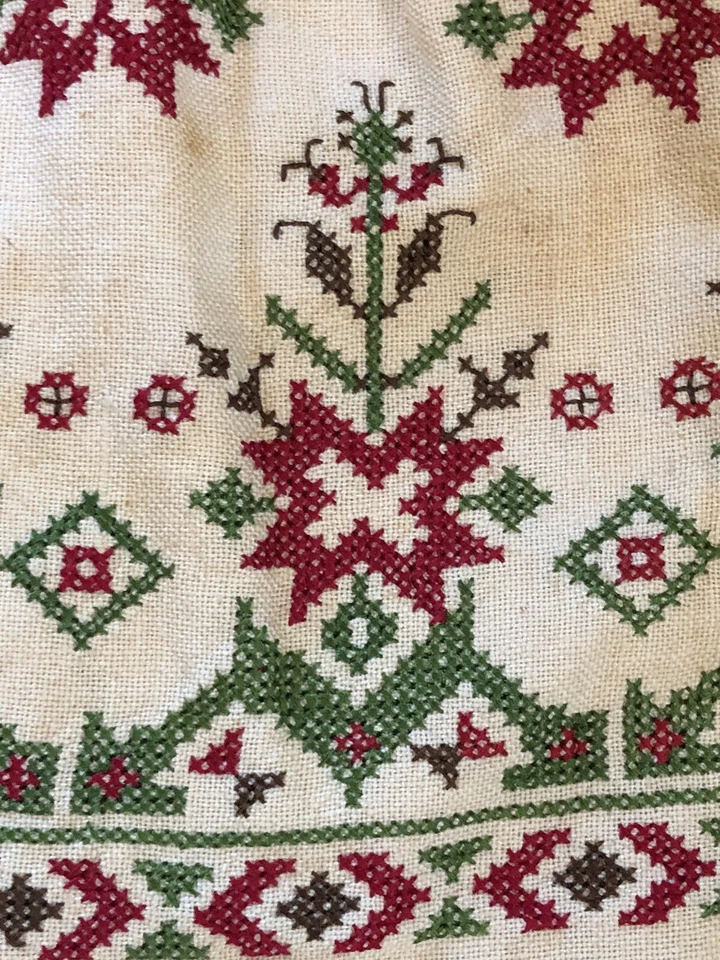 Rare Antique Greek Islands Drawstring Reticule Bag Hand Embroidered  Early 1900s - Image 3 of 4