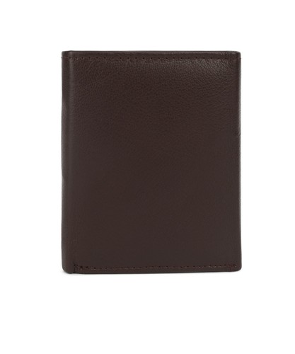 KIDS BOYS SLIM COMPACT FLAP ID AND COIN POCKET TRIFOLD WALLET DARK BROWN - Picture 8 of 10