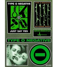 Type O Negative Sticker Pack | Express Yourself Life Is Killing Me Band Logo