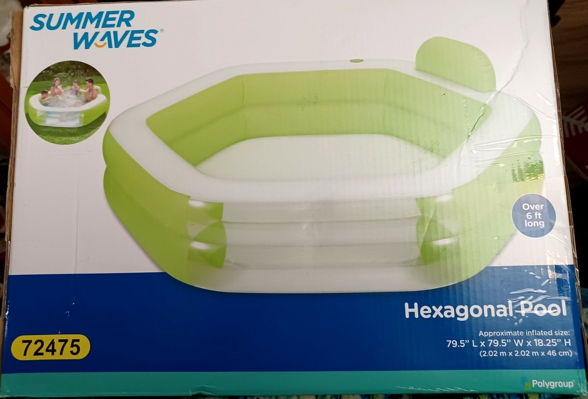【匿名配送】Swimming Pool Summer Wave Hexagonal Family Pool 6ft+ | eBay