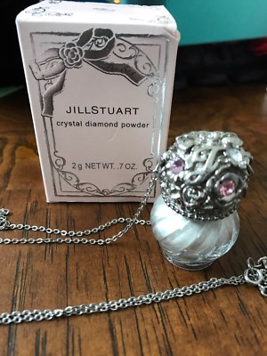 Jill Stuart crystal diamond powder Fashion Necklace No Import Fees! Fun Rare NIB