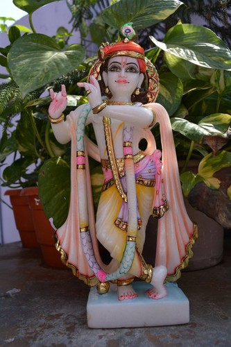 Marble Radha Krishna Statue Idols Religious Idols, Decorative Statue Home Decors - Picture 5 of 8