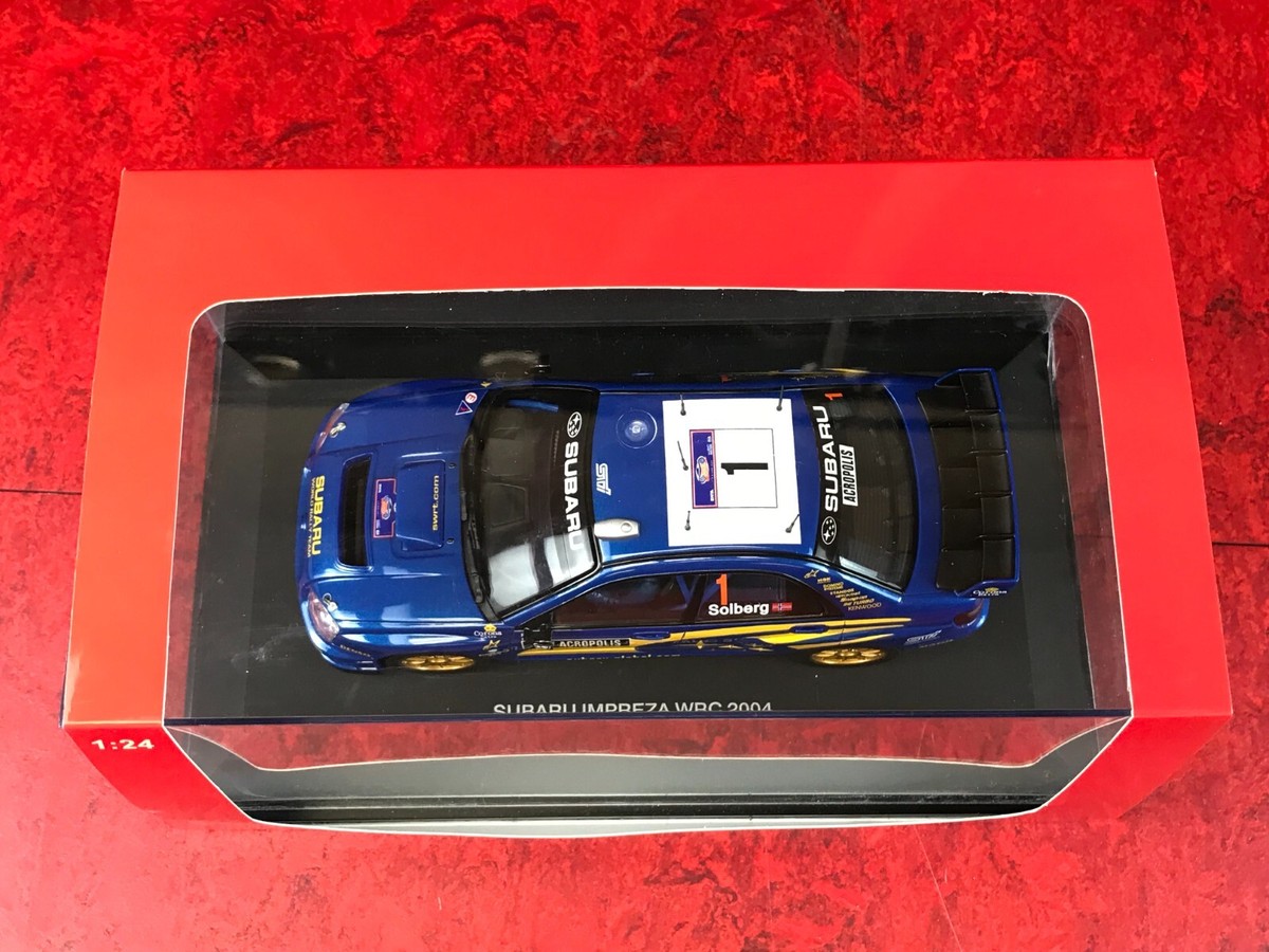 NEW IN BOX Diecast Car Autoart Slot Racing BLUE 2004 SUBARU