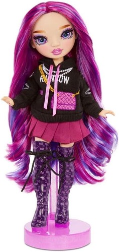 ¡NUEVA SERIE 3 MUÑECA ARCO IRIS ALTA MODA EMI VANDA TRAJES MORADOS, NEGROS Y ROSAS! + - Imagen 3 de 16