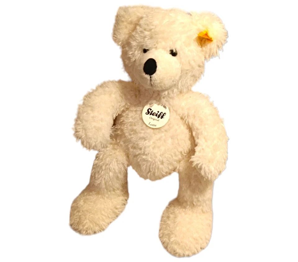 Teddy Bär Lotte weiß Knopf im Ohr 28 cm  STEIFF 111563 - Bild 3 von 4