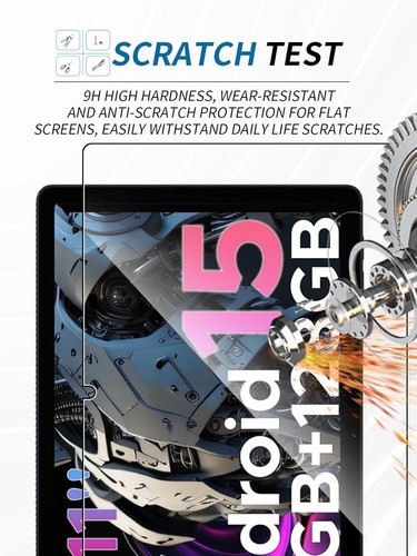 11 Zoll 9H Panzerfolie Glas für Doogee Tab A9+ /A9 Pro+ 2025 Display Schutzglas - Bild 4 von 6