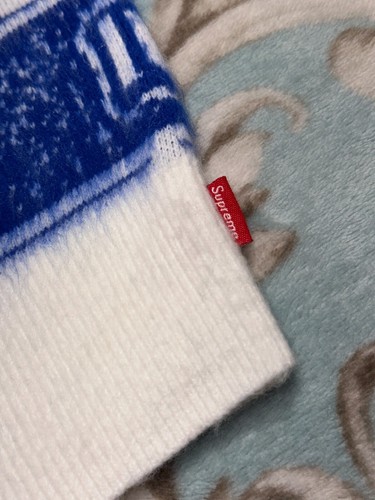 SUPREME MONEY SWEATER (LARGE) (WHITE/BLUE) MIAMI BOX SMALL BOX HALF ZIP PULLOVER - Picture 6 of 20