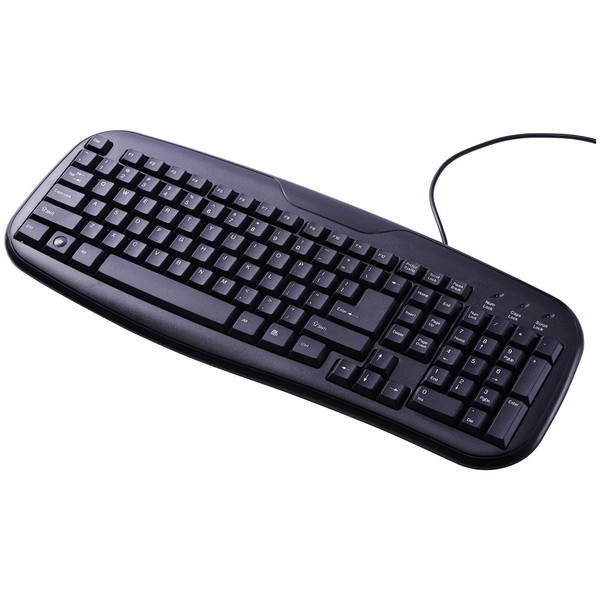 ONN 7217640 USB Connected Soft-Touch Wired Keyboard - Black for 