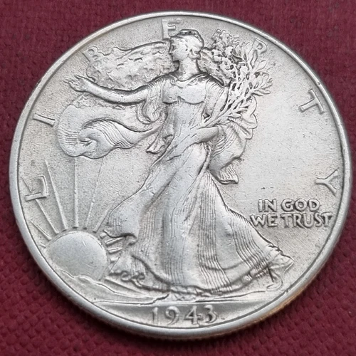 1943 Walking Liberty Half Dollar 50c High Grade AU - UNC #59508