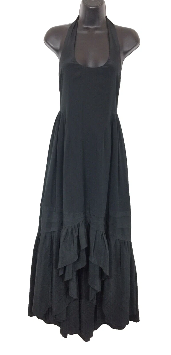 print chiffon halter maxi dress Teri Jon Chiffon Watercolor Organza Halter Gown Size 2