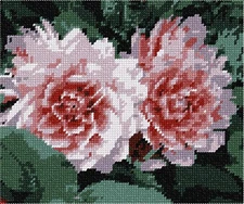 Flowery Needlepoint Kit or Canvas