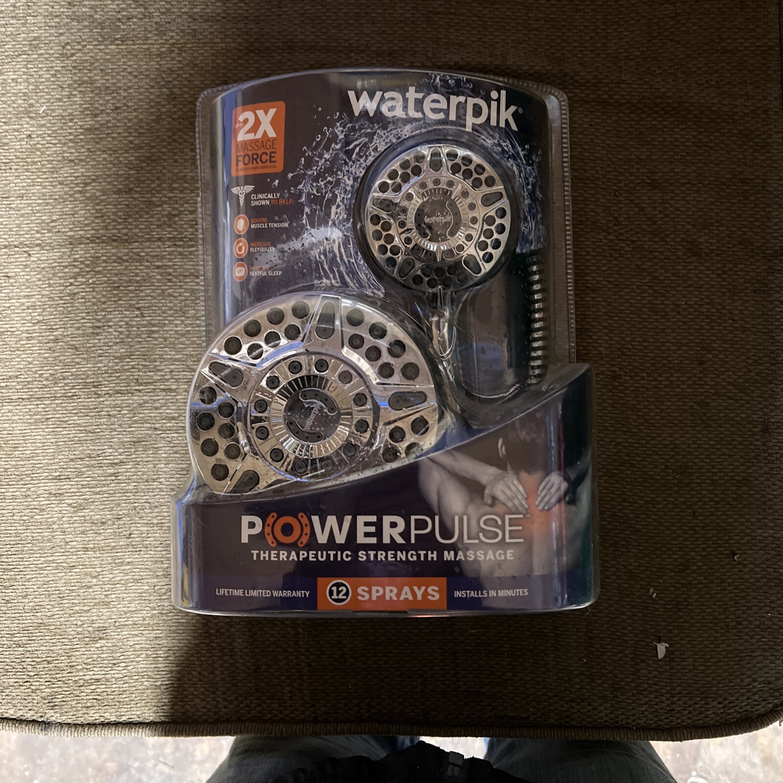 Waterpik 6+Mode Powerpulse Massage Dual Shower Head System, Chrome XET633E643E 73950253673 eBay