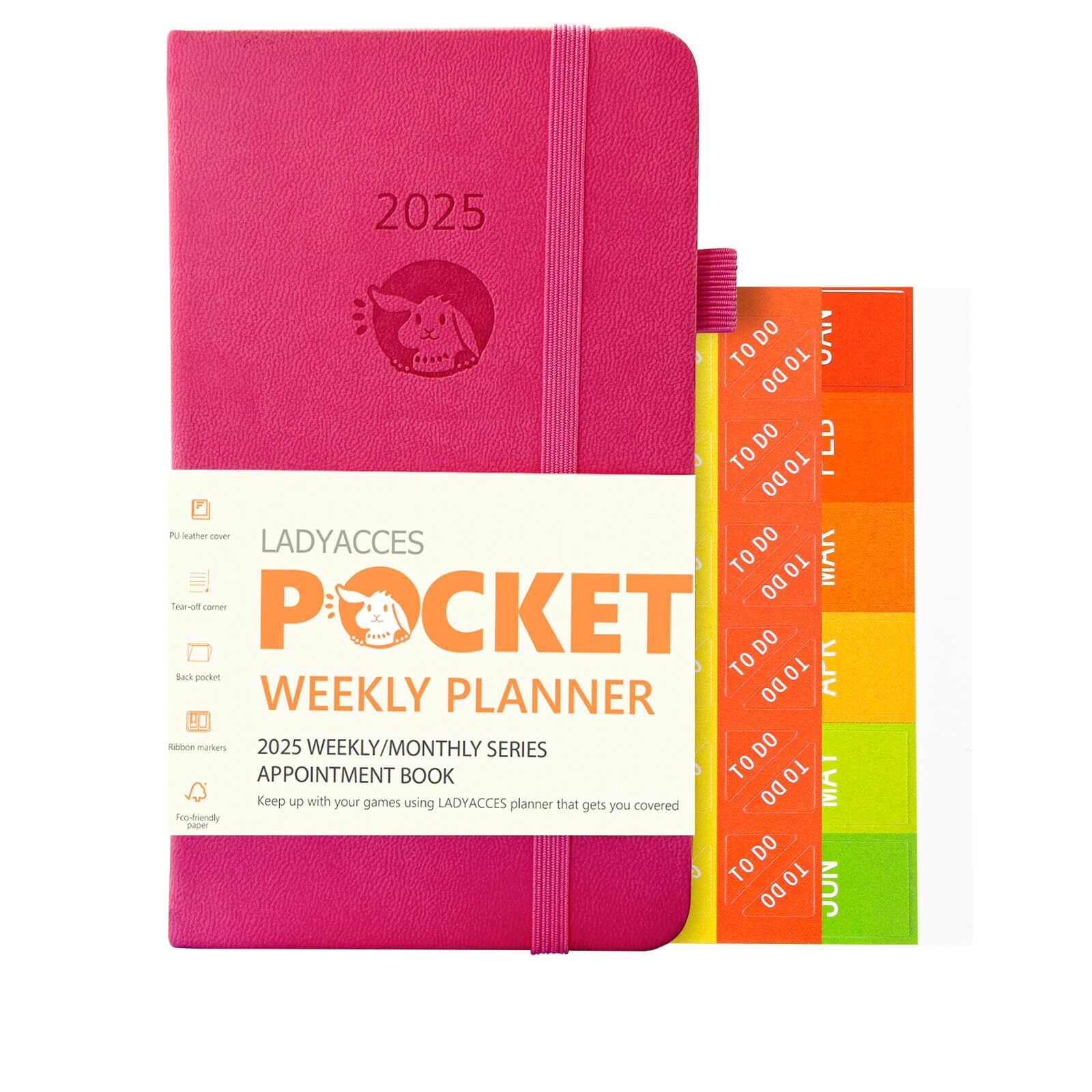 2025 Pocket Calendar by LADYACCES 2025 Weekly and Monthly Planner for Purse S...
