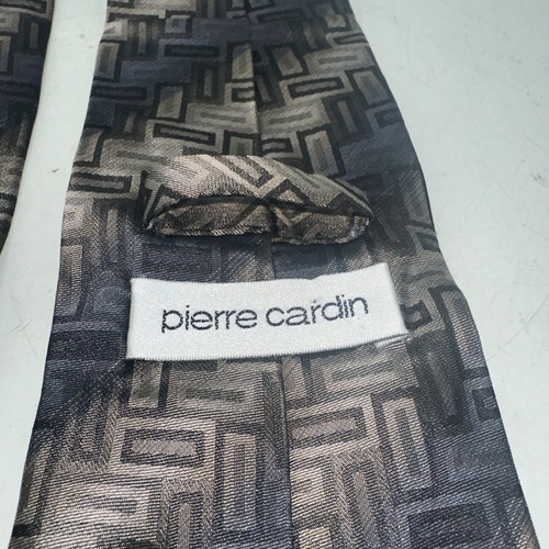 Pierra Cardin Mens Necktie Geometric Multicolor Necktie 100% Silk - Picture 7 of 9