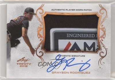2018 Leaf Trinity Patch Grayson Rodriguez #PA-GR1 Patch Auto n1u