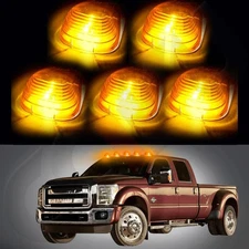 5x Amber Cab Running Marker Light Warm White LED For Ford F-250 F-350 Super Duty