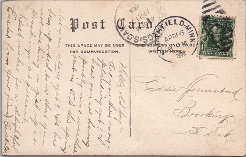1908 Stillwater Minnesota Postcard PRISON "Who Enters Here Leaves Hope Behind" - Picture 2 of 2