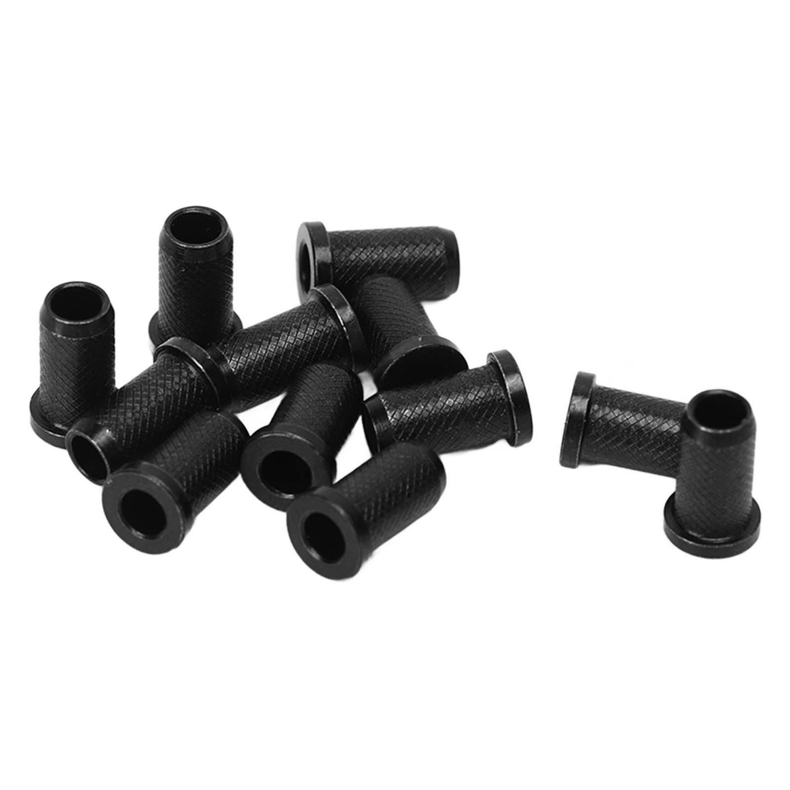 ‧12PCS Guitar Bridge Body Through Ferrules Replacement Metal Electric Guitar