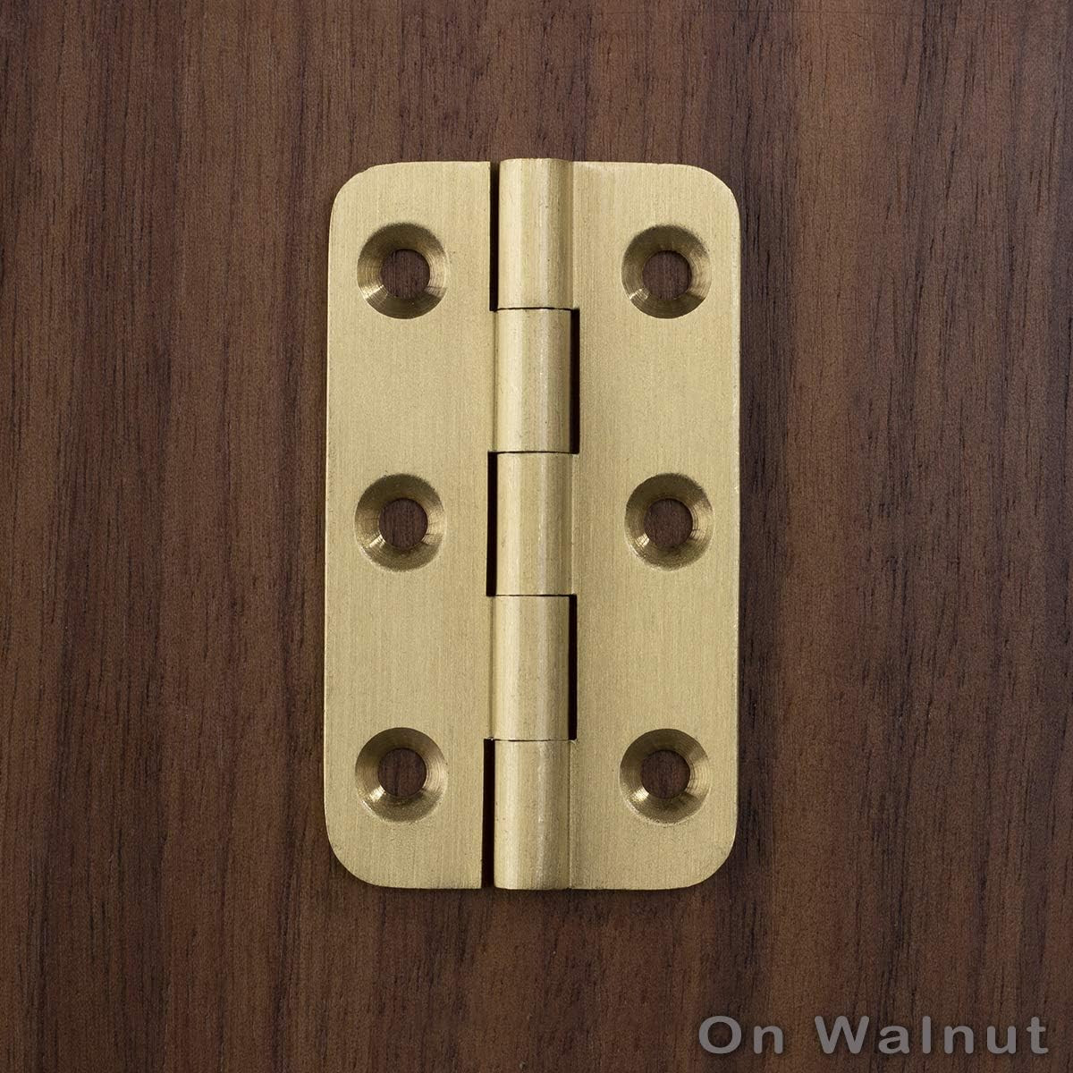 4 PCS Brushed Solid Brass Butt Hinges 2 Inch for Cabinet Doors, Trunks, Wood, Ch